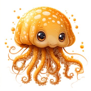 Vector Image of Cute Jinx The Jellyfish Clipart