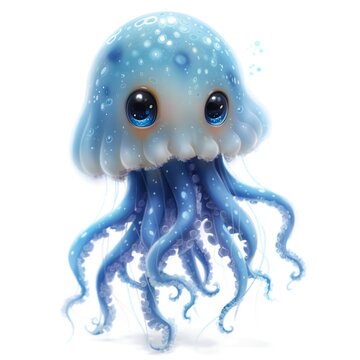 recommend clip art: Vector Image of Cute Jinx The Jellyfish Clipart