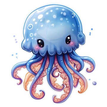 recommend clip art: Vector Image of Cute Jinx The Jellyfish Clipart