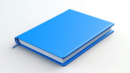 blue hardcover book front cover isolated on white background