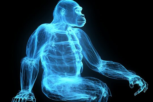x ray image of  ape body
