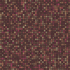 Seamless geometric pattern. Stacked rounded square frames in multiple colors. Deep red, muted brown, earthy tones. Fascinating vector illustration.