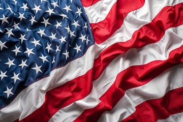 USA flag background with folds