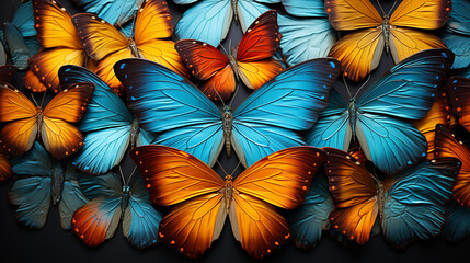 Butterfly Wing Patterns The mesmerizing and intricate patterns on the wings of a butterfly, showcasing the vibrant colors and fine textures