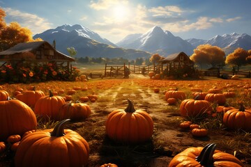 pumpkins in the mountains