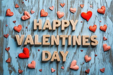 happy valentines background with love hearts and text wallpaper