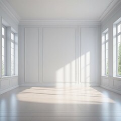 Fototapeta premium Empty white room background