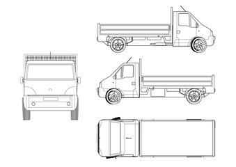 Truck Drawings, ai file, Cargo, Shipping	
Truck, Van, Delivery 