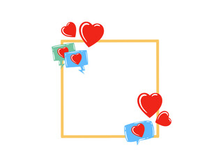 Valentines Day Heart Background Illustration
