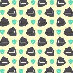 Shield trendy pattern design beautiful repeating vector illustration background