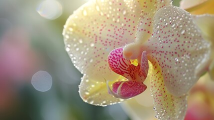 artificial intelligence macro image of a beautiful orchid