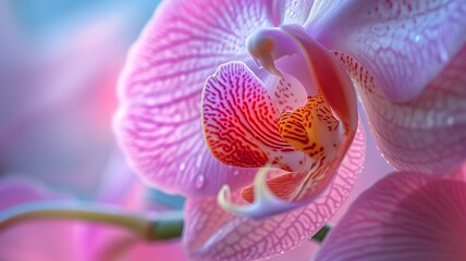 Fototapeta na wymiar artificial intelligence macro image of a beautiful orchid
