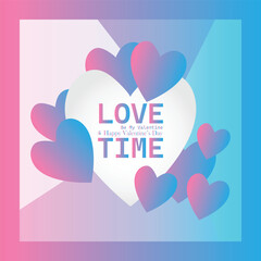 Happy valentines day. Vector banner, greeting card, flayer, poster,  with text Happy valentines day