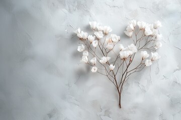 spring, holiday, gypsophila, white flowers, heart shape
