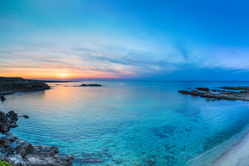 A sunset view  along the Karpass Peninsula on the Island of Cyprus