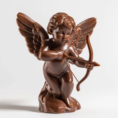 Fototapeta na wymiar Statue of a Cupid With Bow and Arrow