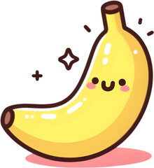 Naklejka premium banana - 바나나. Generative AI