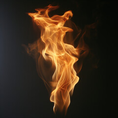 Fiamme rosse su sfondo nero. Ai generated