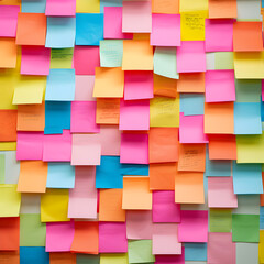 Colorful sticky notes background 