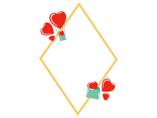 Valentine Heart Frame Background Illustration
