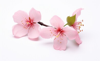 Cherry blossom. sakura flowers isolated on white background 