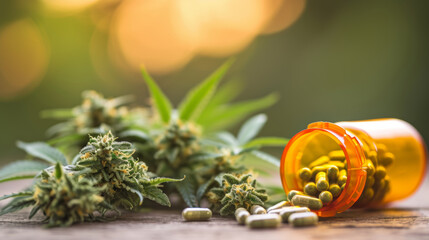 medicinal aspect of cannabis. - obrazy, fototapety, plakaty