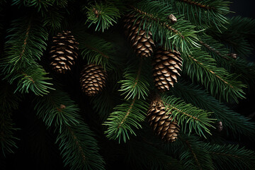 Pine cones. Spruce. Generative AI