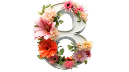 Women's Day (8 March) isolated on transparent background, Generative ai.