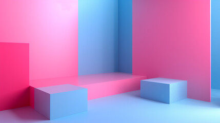 Pink and blue abstract background vector presentation design. PowerPoint and Business background.
