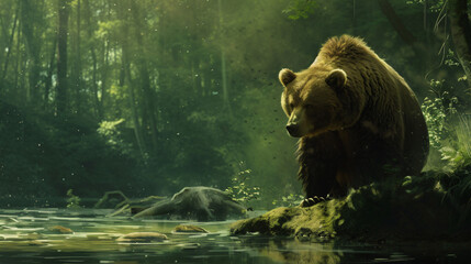 Bear in the rainforest