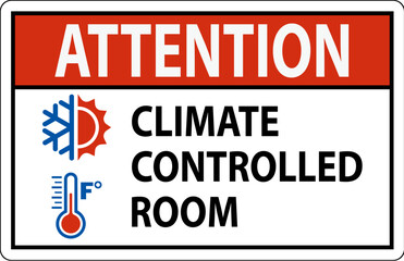 Door Attention Sign, Keep Doors Closed, Climate Controlled Room