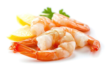 Shrimp isolated on a white background.
