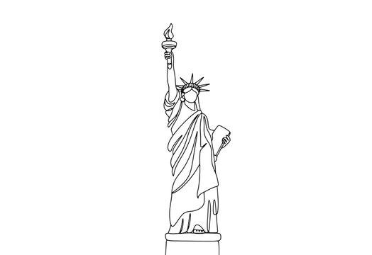 recommend clip art: Statue of Liberty. One line