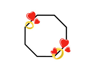 Ornament frame Background Valentines Day
