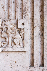 Coppedè’s lion and snake bas-relief, Rome, Italy