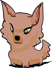 Cute cartoon fox or cartoon corgi dog