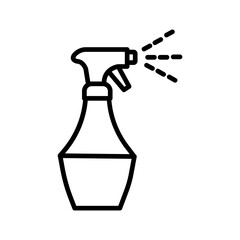 Water Spray Bottle Vector Icon