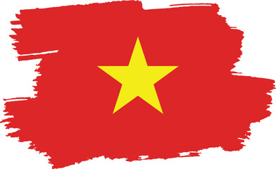 Vietnam Brush Flag, vector design