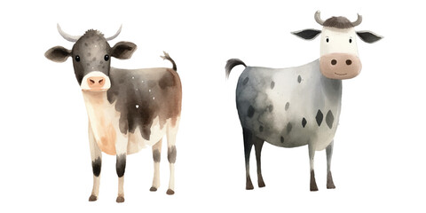 Cute Cow Watercolor