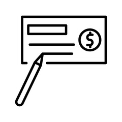 Write Cheque Vector Icon