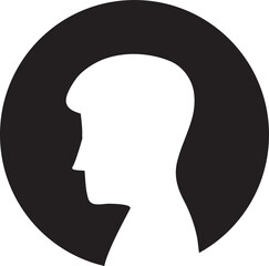 Silhouette Male Face Avatar
