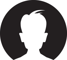 Silhouette Male Face Avatar
