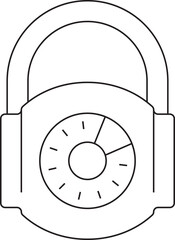 Key Icon Thin Line Illustration
