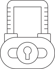 Key Icon Thin Line Illustration
