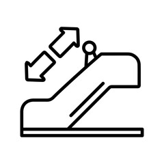 Horizontal Escalator Vector Icon