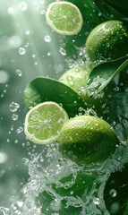 green lemon and water