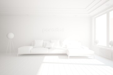 Modern interior design. 3D illustration