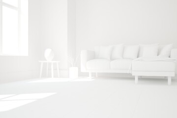 Modern interior design. 3D illustration