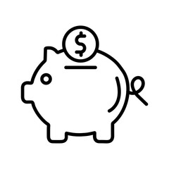 Piggy Bank Vector Icon