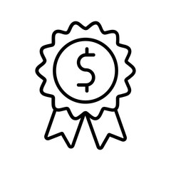 Dollar Badge Vector Icon